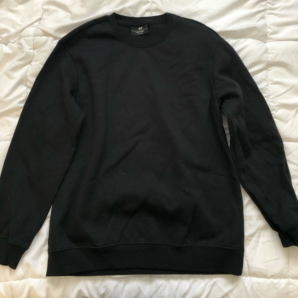 H&M Black Relaxed Fit Sweatshirt
